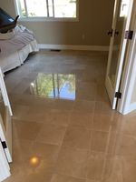 Crema Marfil Marble Floor after restoration