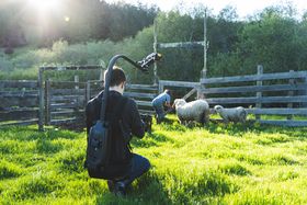 Filming on location in Bodega, California